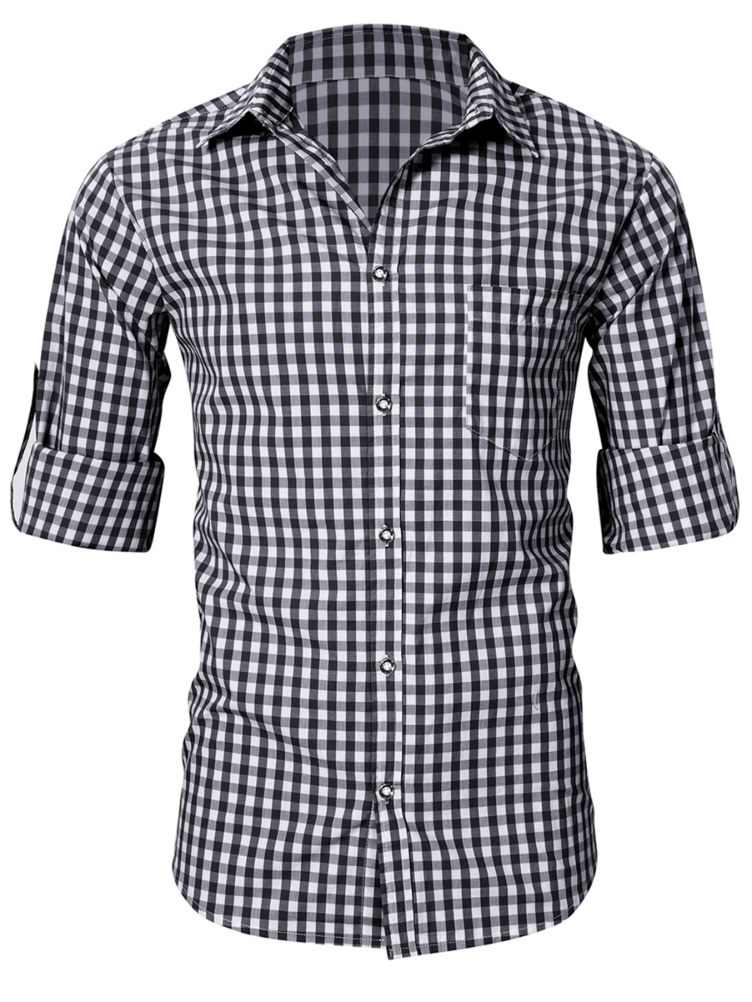 Yesfashion Regular Fit Hemd in Schwarz