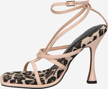 River Island Strap Sandals in Beige