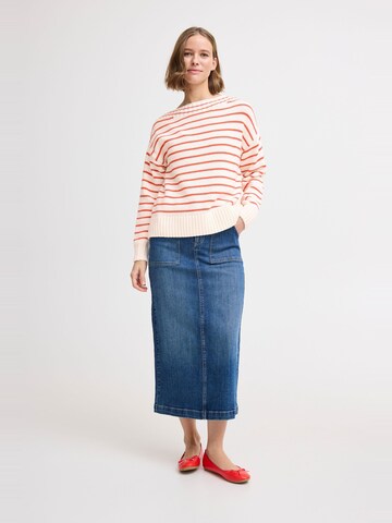 b.young - Pullover ' BYNAGLA STRIPED JUMPER' em vermelho