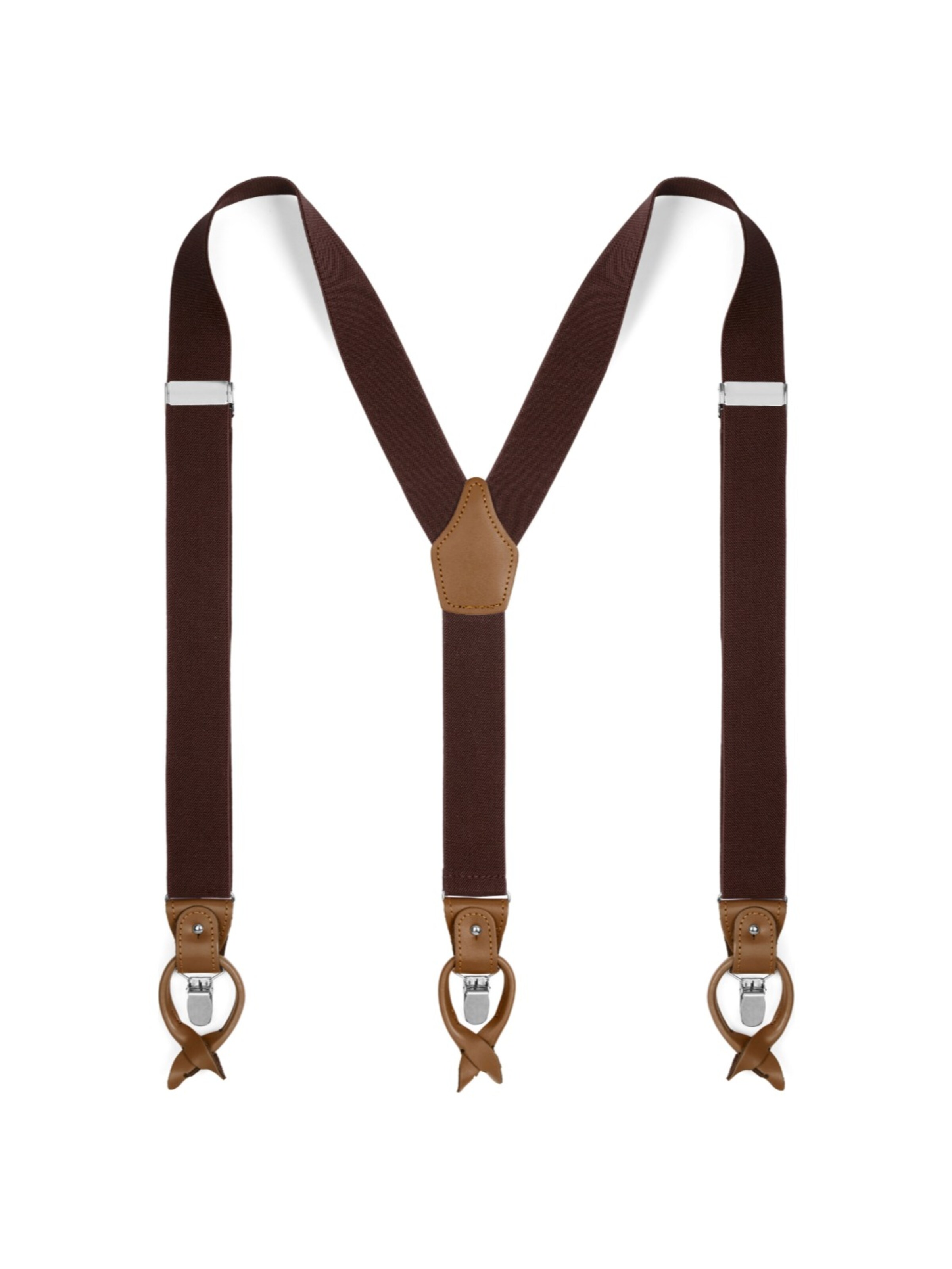 Trendhim Suspenders 'Vexel' in Brown: front