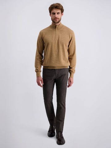 PIERRE CARDIN Tapered Chino Pants in Brown