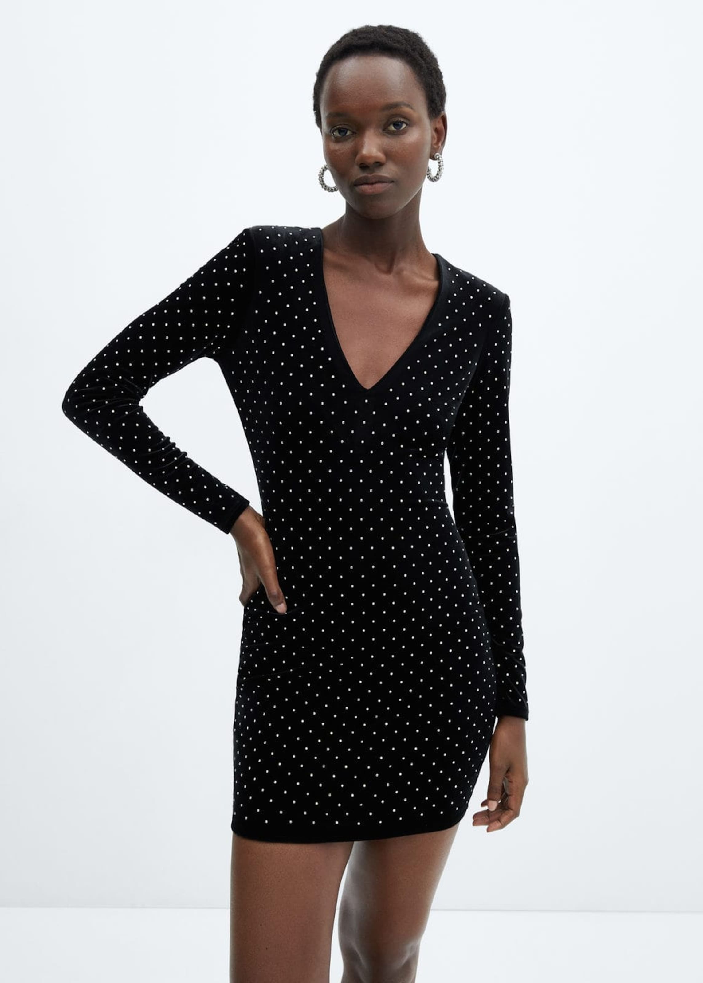 Mango black polka dot dress hotsell