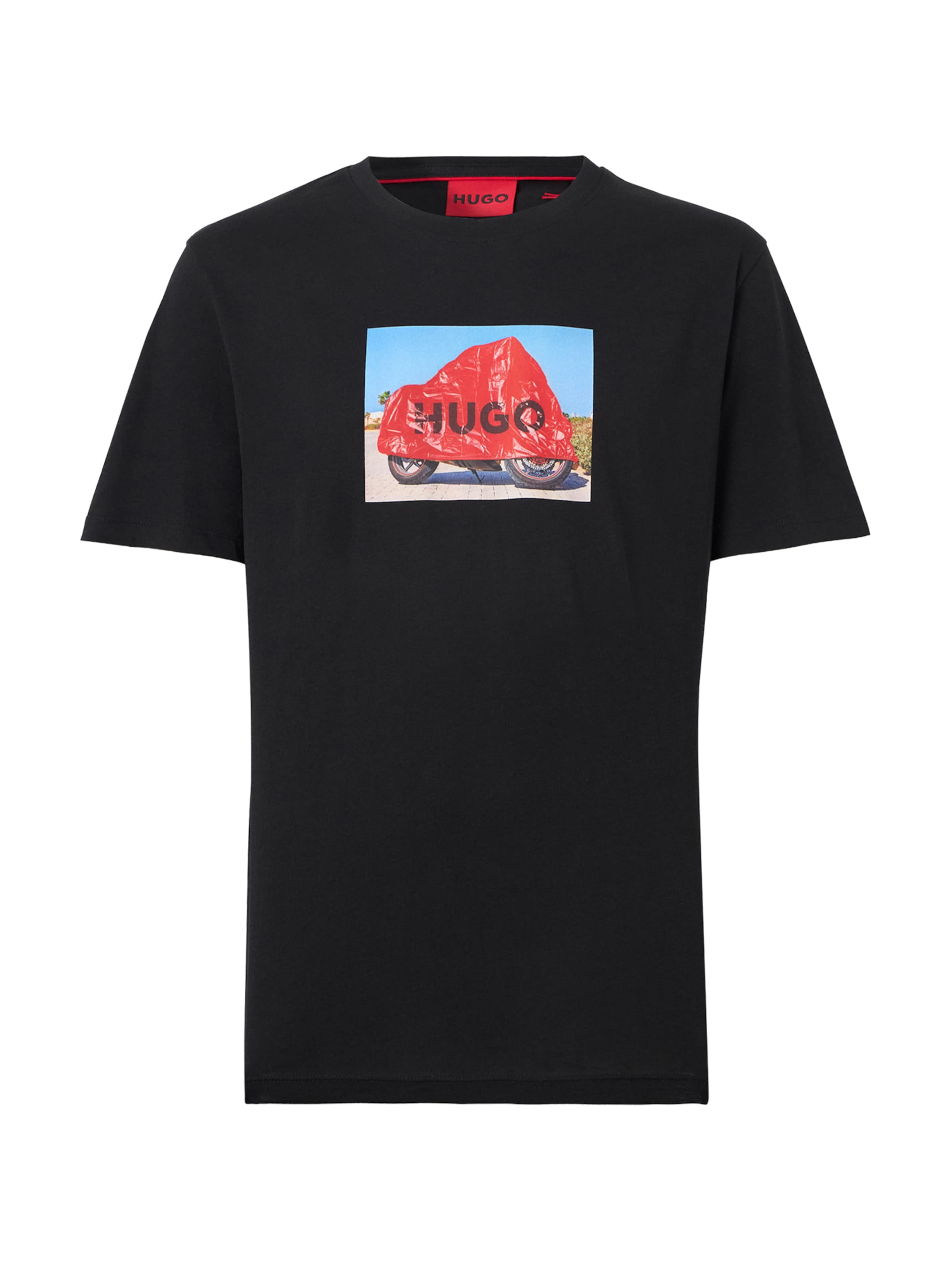 HUGO Футболка 'Dostino' в Черный: спереди