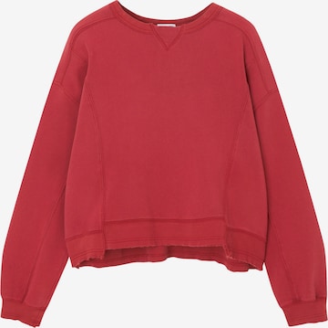 Sweat-shirt Pull&Bear en rouge : devant