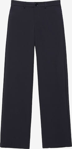 Pull&Bear Wide leg Trousers in Blue: front