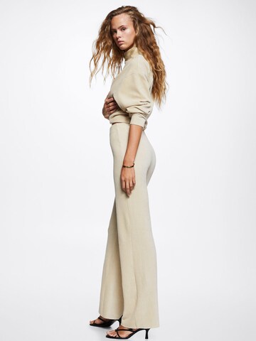 MANGO Flared Pants 'Pana' in Beige