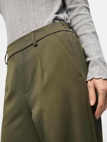 OBJECT Wide leg Pants 'Lisa' in Green