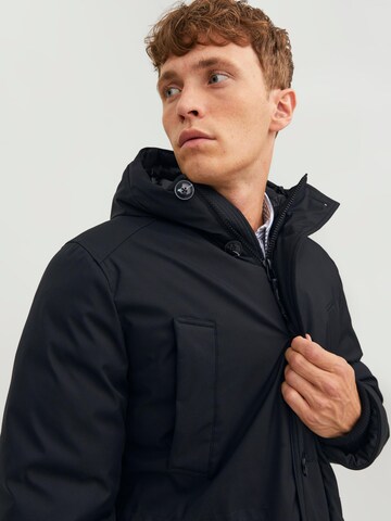 JACK & JONES Winter parka 'Clement' in Black