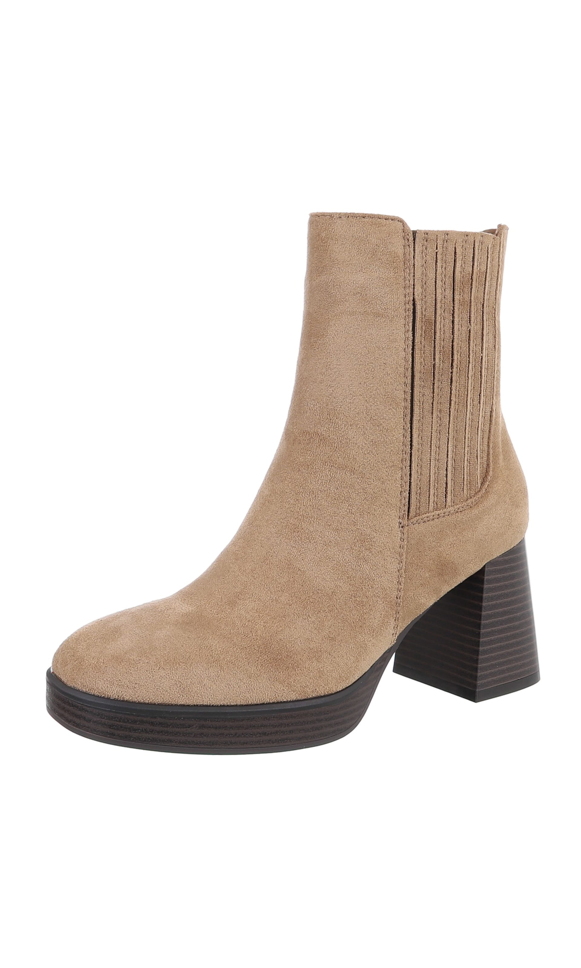 Ital-Design Stiefelette in Braun: Vorderseite
