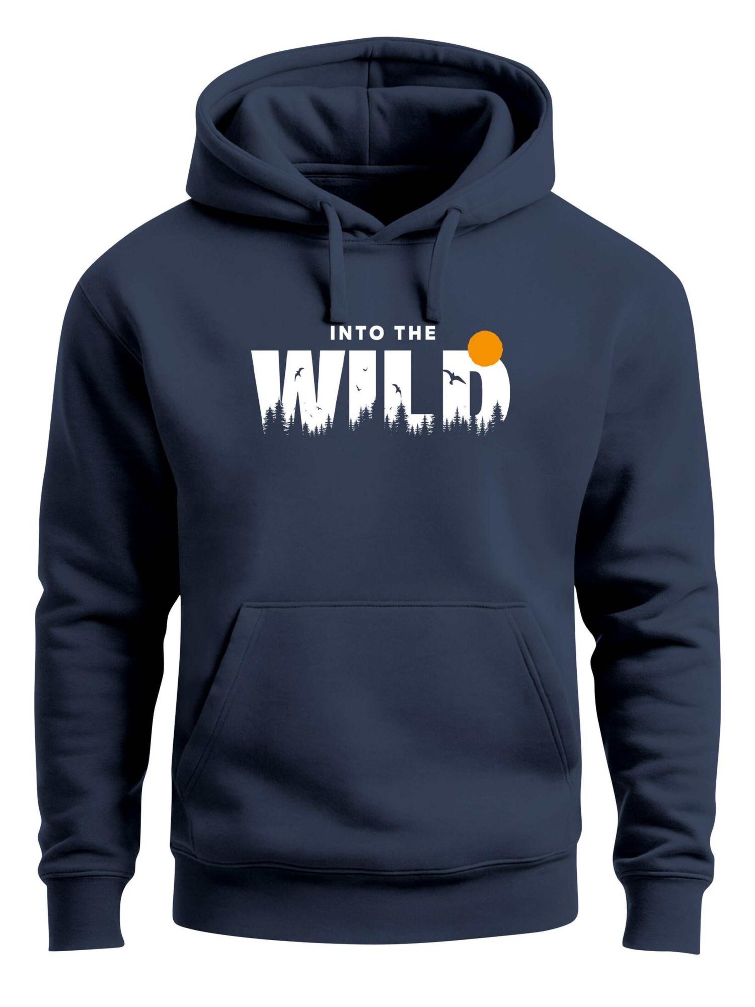 Neverless Sweatshirt 'Into the Wild'‌ in Blau: Vorderseite