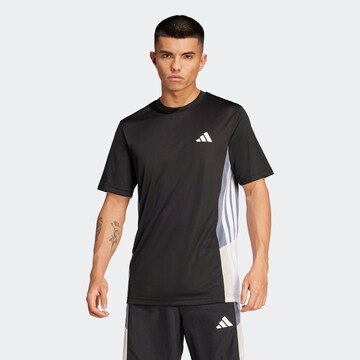 juoda ADIDAS PERFORMANCE Sportiniai marškinėliai 'ESS': priekis