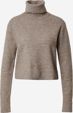 WEEKDAY Pulover | rjava barva: sprednja stran