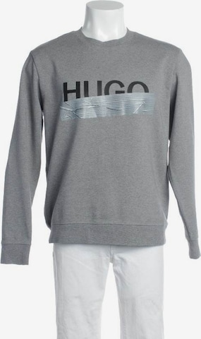 HUGO Sweatshirt & Zip-Up Hoodie in M in Grey: front