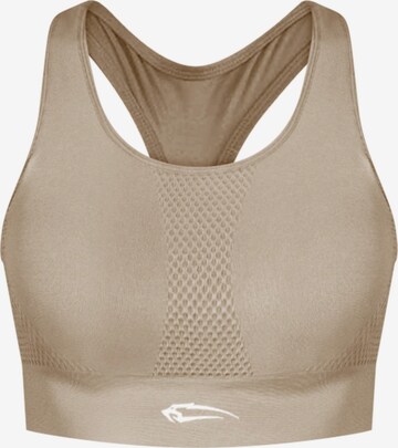 Bustier Haut de sport 'May' Smilodox en beige : devant