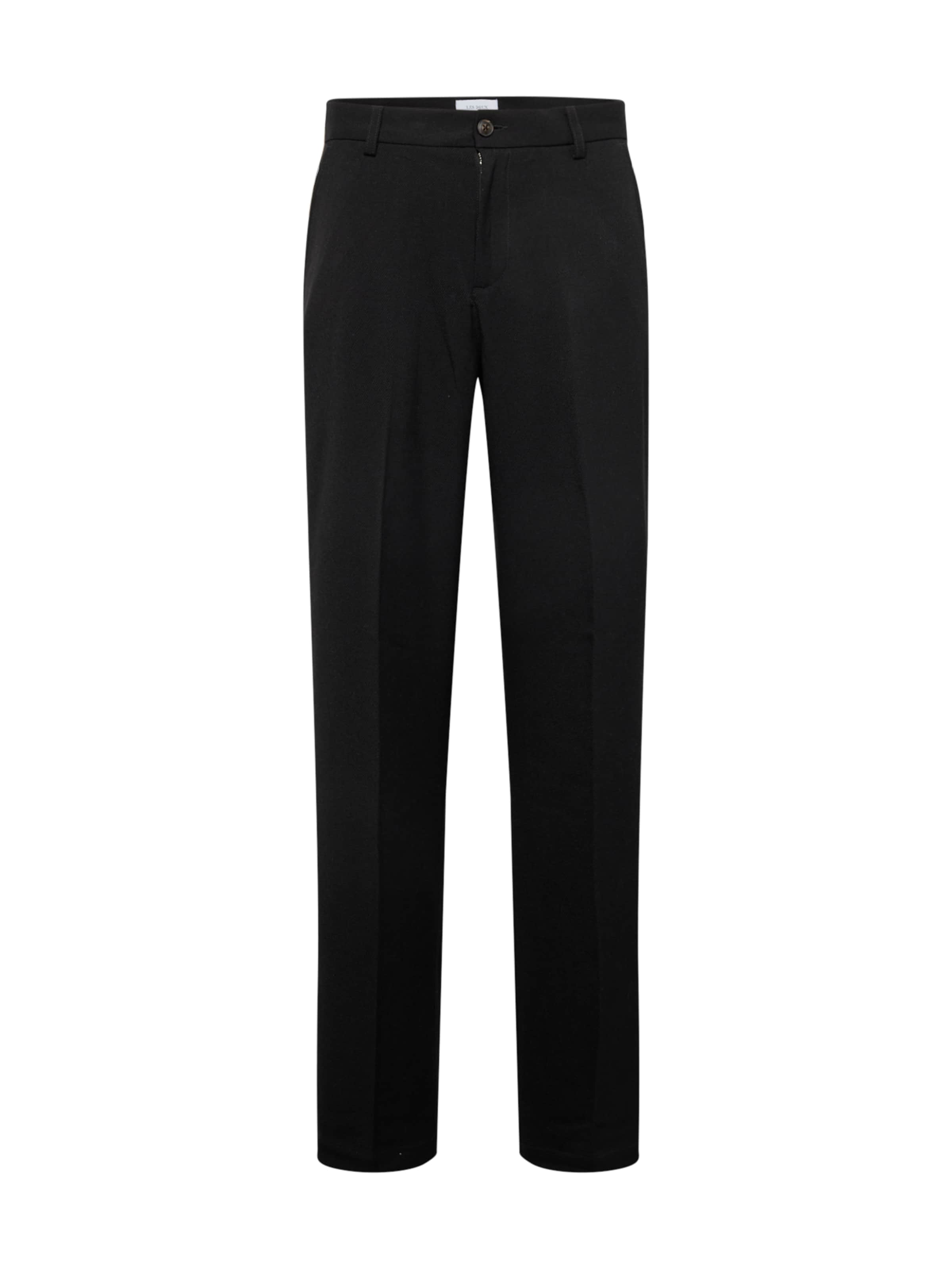 Les Deux Regular Trousers with creases in Black: front