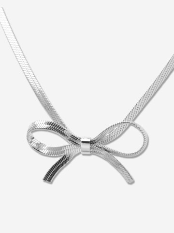ØYRE Łańcuszek 'Bow Knot Snake Chain' w kolorze srebrny: przód