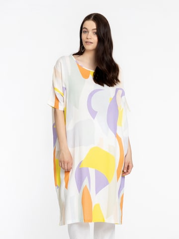 Yoek Dress ' Flowly ' in Mixed colors: front