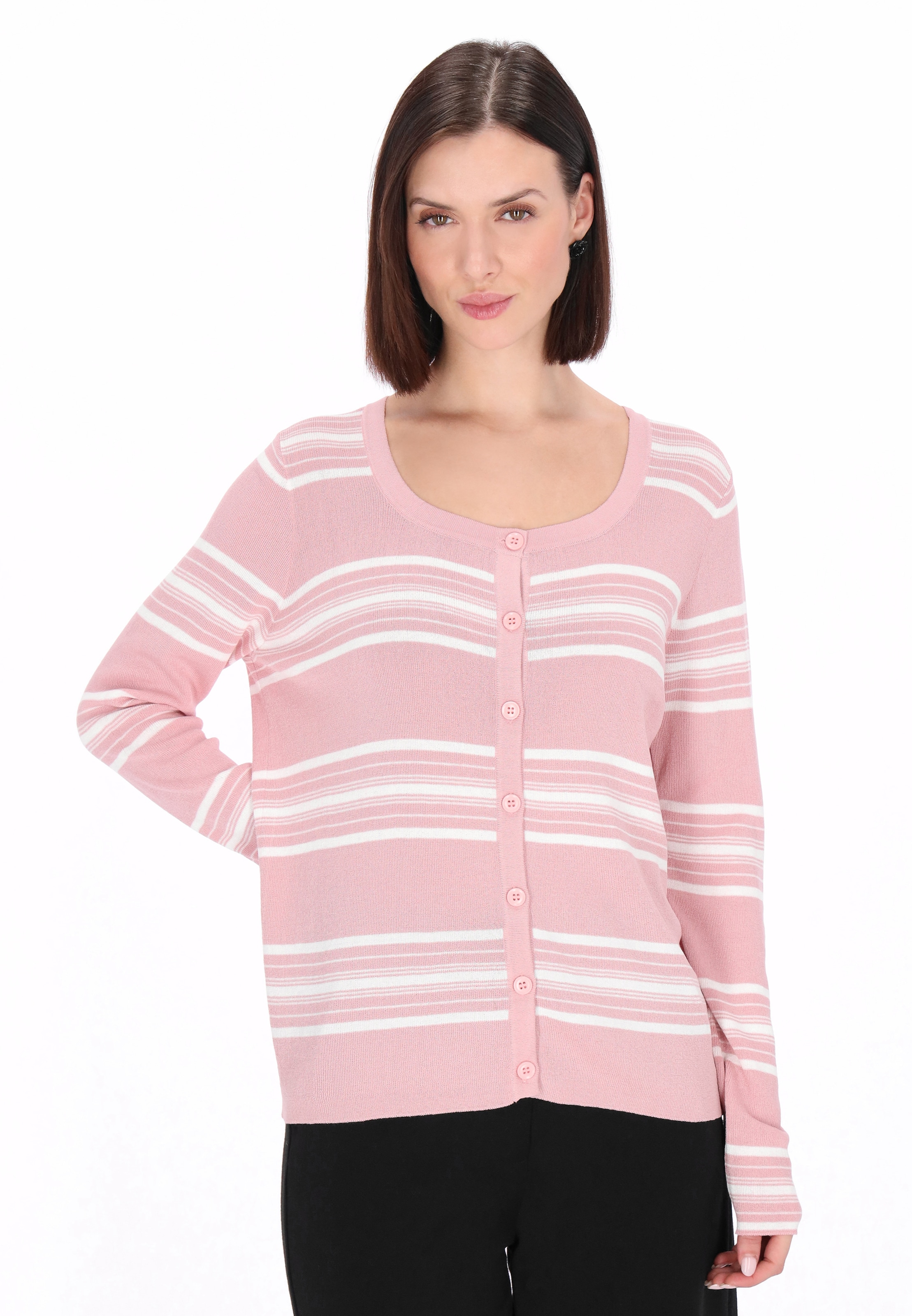 Cardigan 'Classic' usha BLACK LABEL en rose : devant