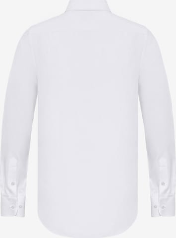 DENIM CULTURE - Ajuste estrecho Camisa 'BRADLEY' en blanco