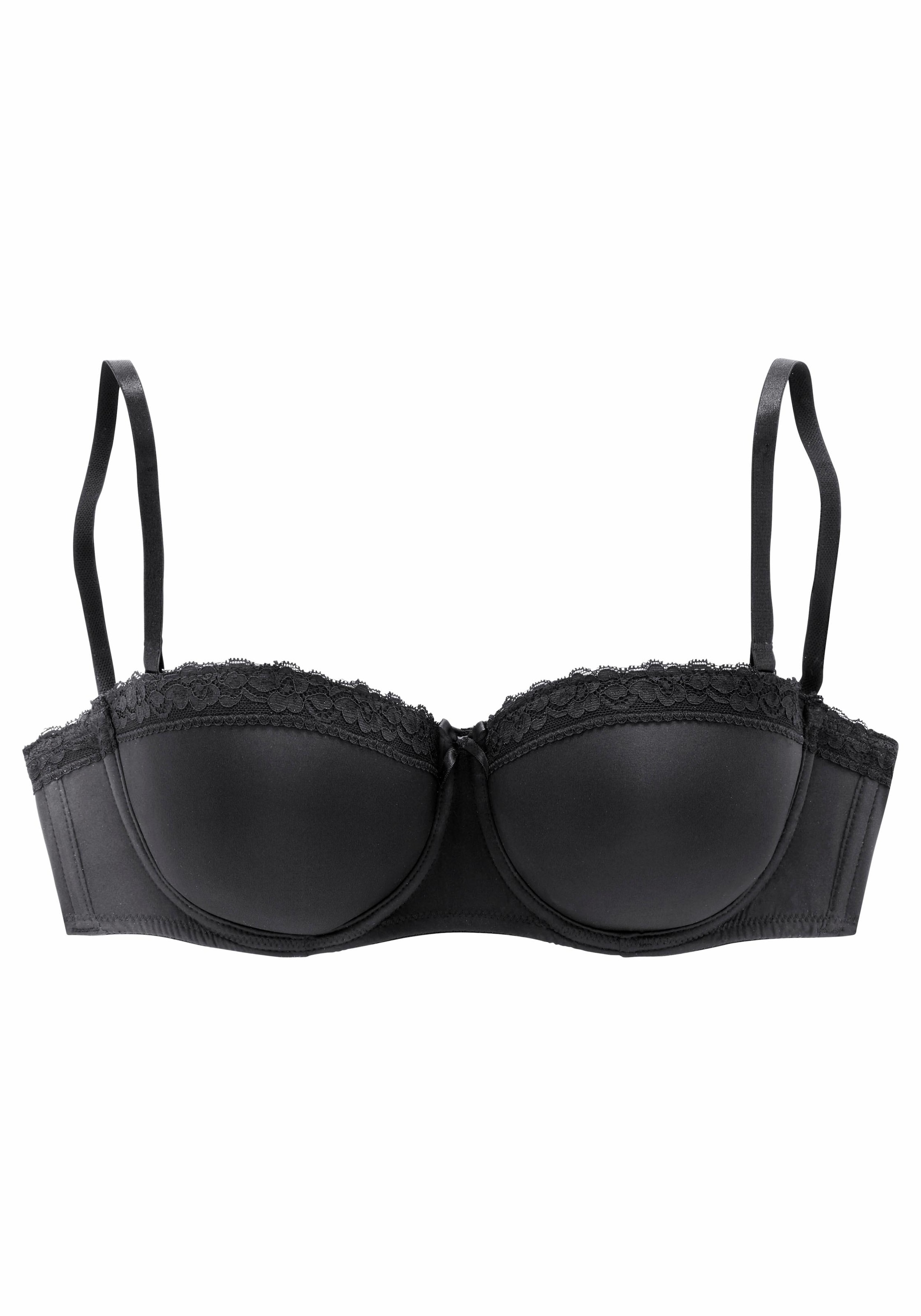 Balconette Sutien de la s.Oliver pe negru: față