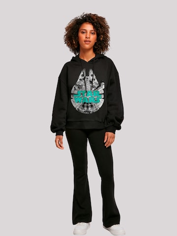 Sweat-shirt 'Star Wars Millennium Falke Grün' F4NT4STIC en noir