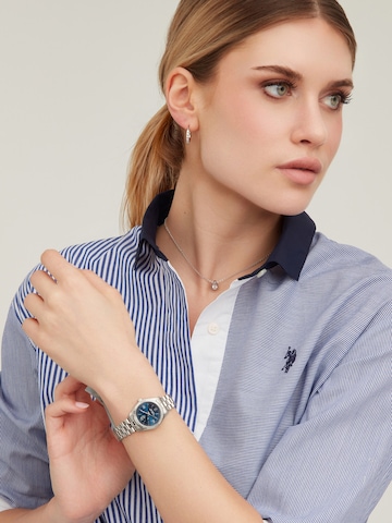 U.S. POLO ASSN. - Reloj analógico 'Charlotte' en azul: frente