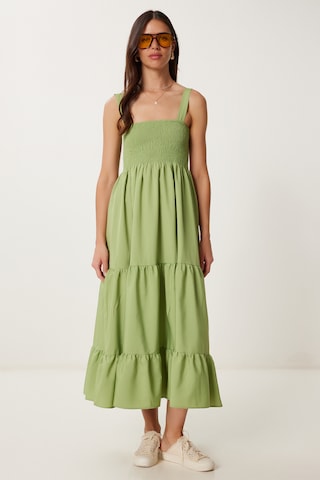 Robe d’été Happiness İstanbul en vert : devant