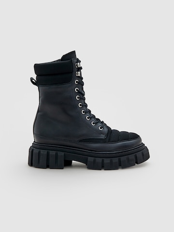 EDITED Lace-Up Ankle Boots 'Wesley' in Black: front