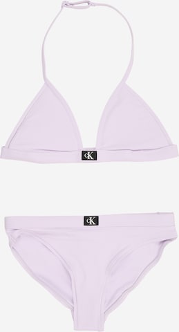 Calvin Klein Swimwear Сутиен с триъгълни чашки Бански тип бикини в лилав: отпред