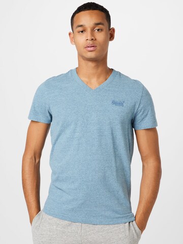 T-Shirt Superdry en bleu : devant