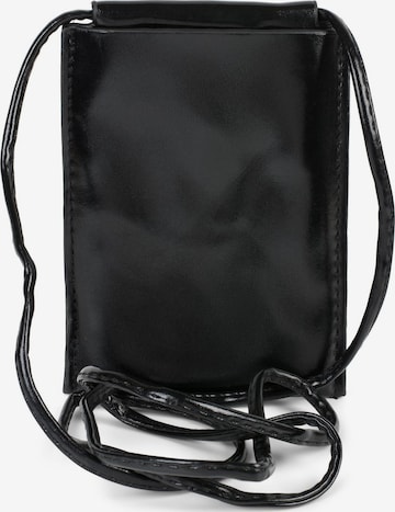 styleBREAKER Umhängetasche 'Handy Umhängetasche Metallic' in Schwarz: Vorderseite