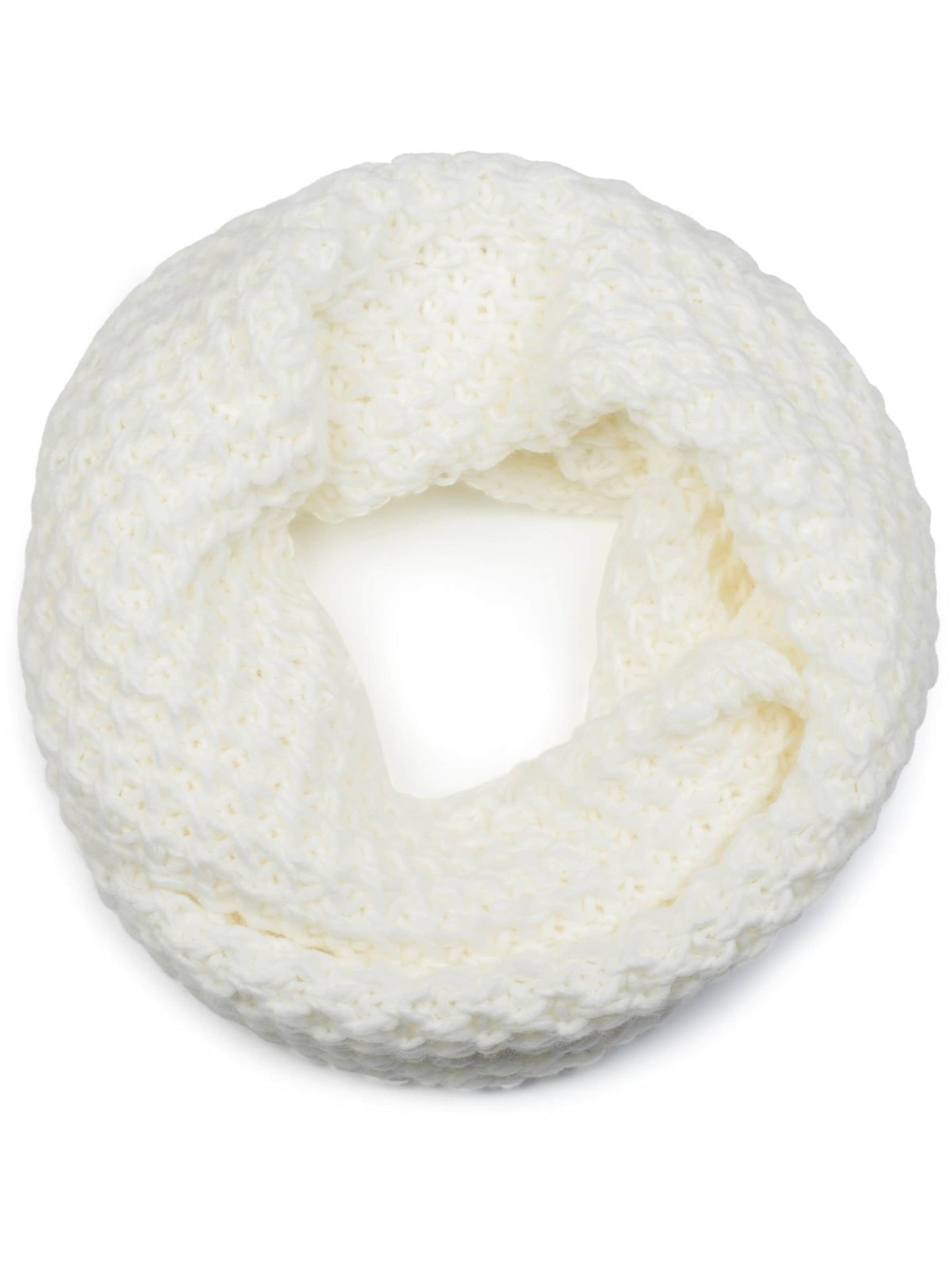 styleBREAKER Schlauchschal 'Grobstrick Loop Schal mit Woll-Anteil'‌‌‌‌‌‌ in Beige: Vorderseite
