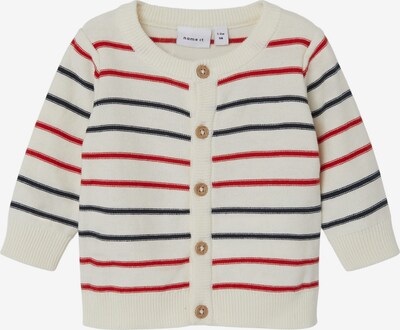 NAME IT Knit Cardigan 'Etalle' in Ivory / Red / Black, Item view