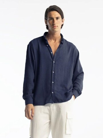 Giesto Comfort fit Overhemd in Blauw: voorkant