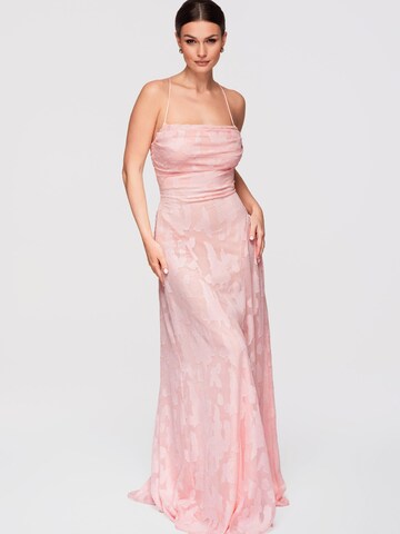 Robe de soirée Ombre en rose : devant