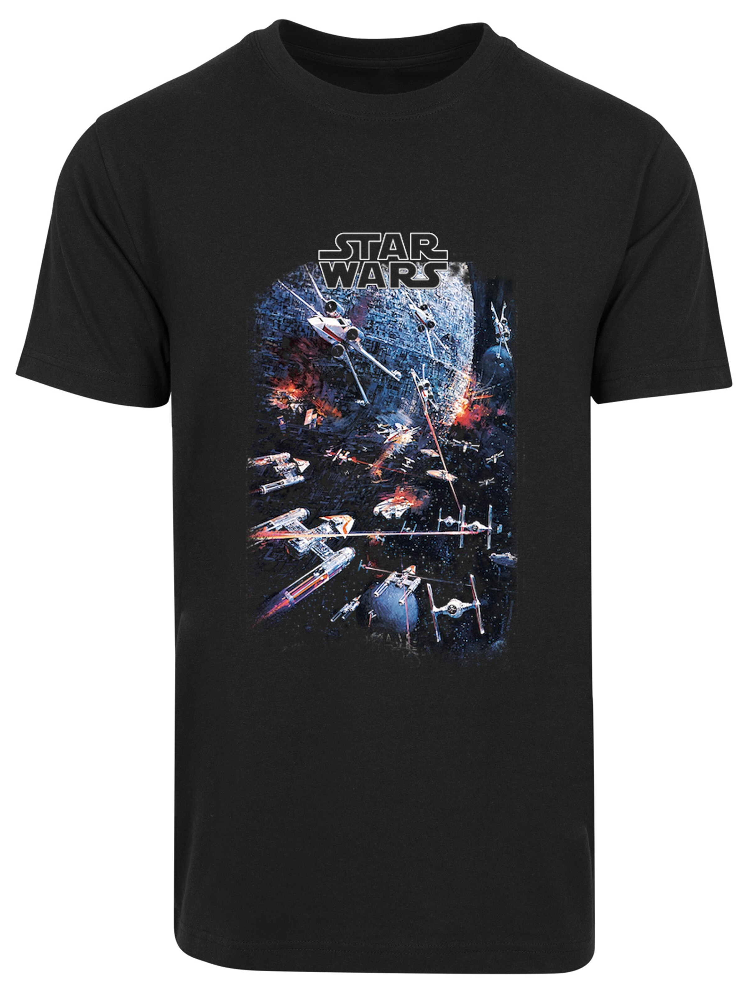 F4NT4STIC Shirt 'Star Wars' in Zwart: voorkant