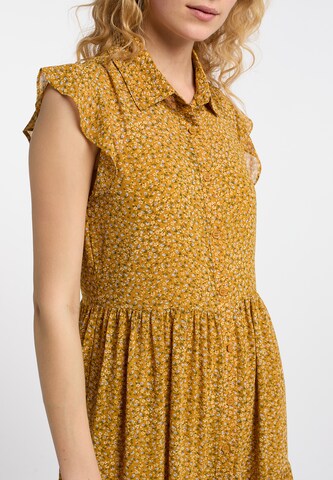 DreiMaster Vintage - Vestido camisero en amarillo