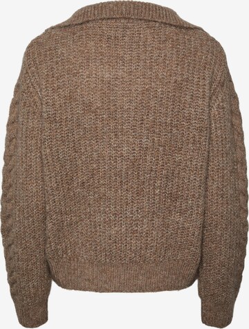 PIECES Sweter 'KATE' w kolorze brązowy