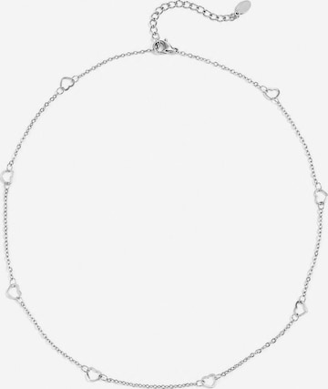 Cala Rose Kette 'HEARTLINE' in Silber: Vorderseite