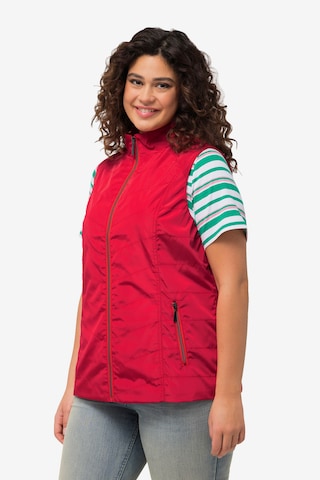 Ulla Popken Bodywarmer in Rood: voorkant