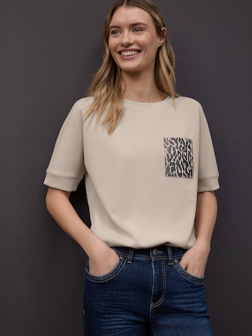 STREET ONE Shirt in Beige: voorkant