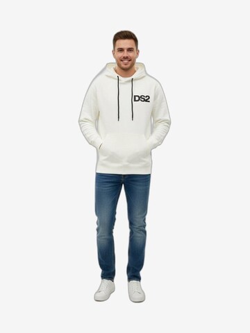 Sweat-shirt DS2 en blanc : devant