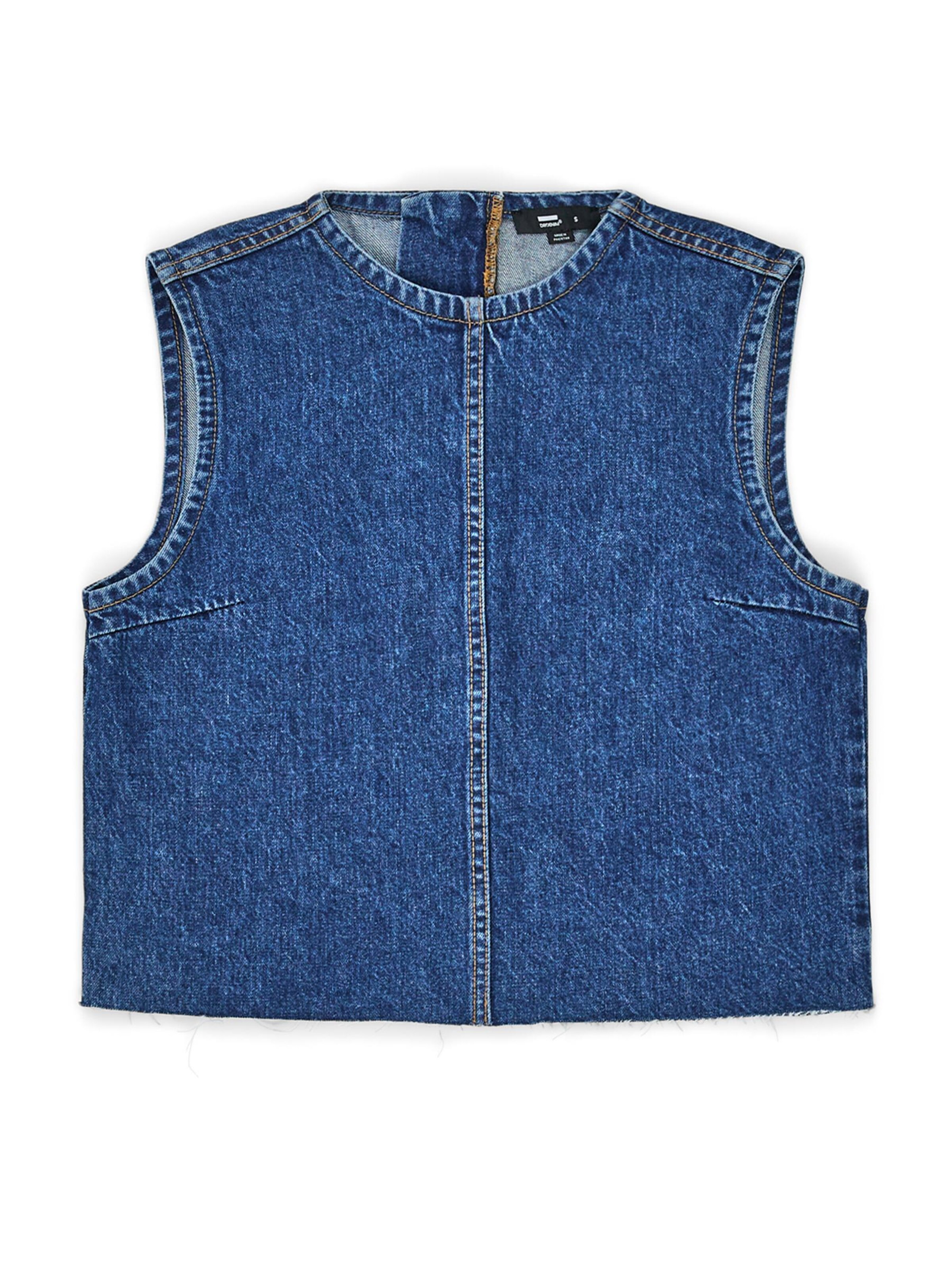 Dr. Denim Top 'Erin' in Blauw: voorkant