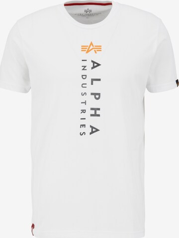 Maglietta di ALPHA INDUSTRIES in bianco: frontale