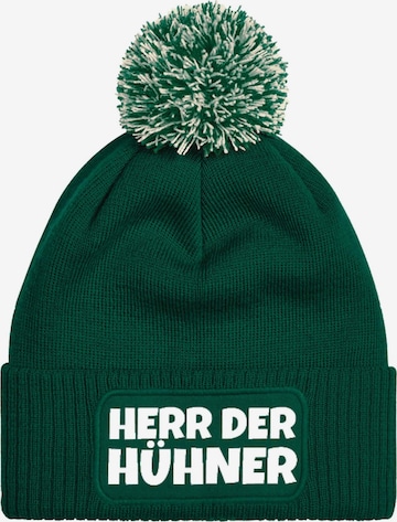 Youth Designz Beanie 'Herr der Hühner' in Green: front