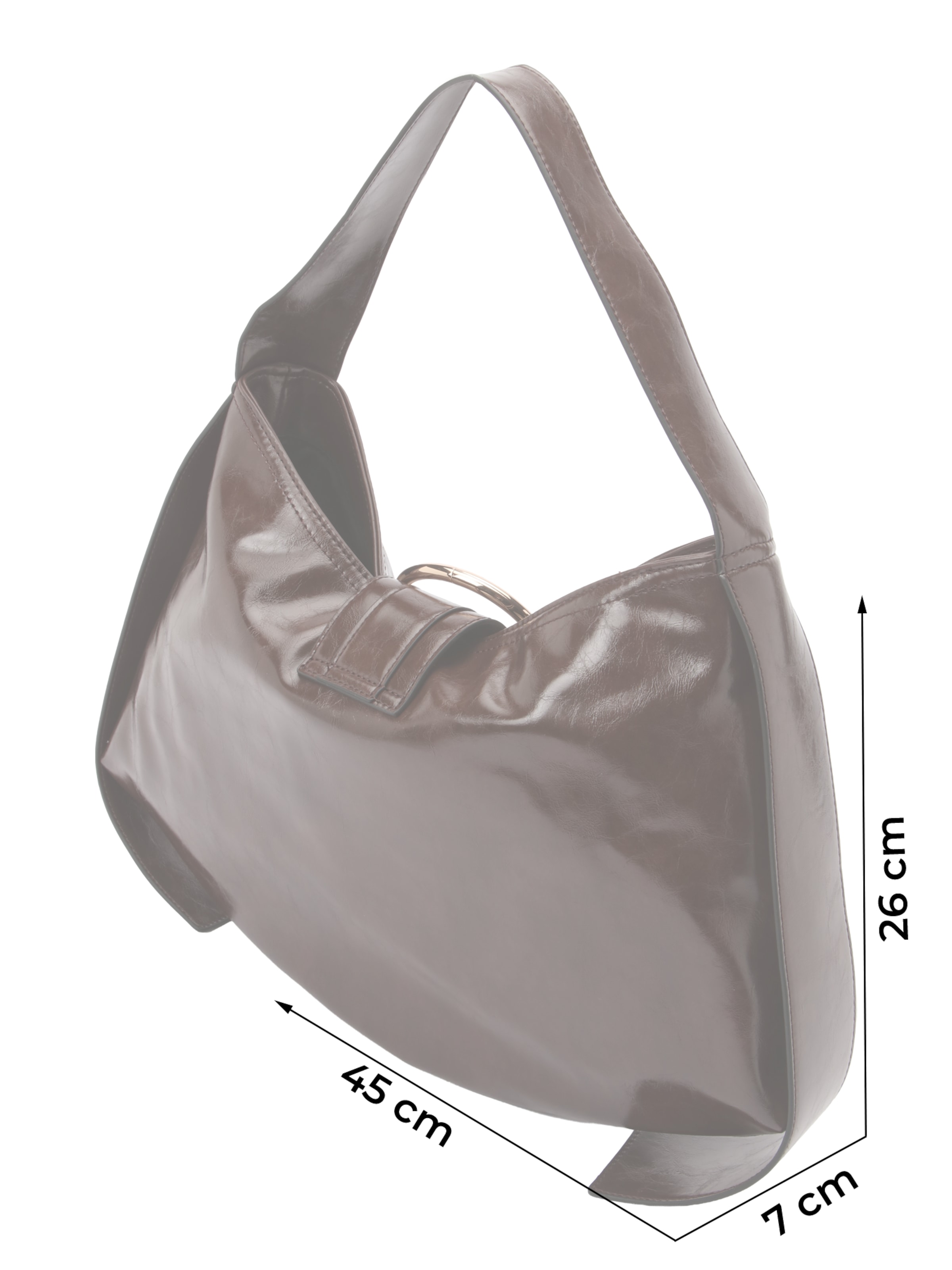 TOPSHOP - Mala de ombro 'SATURN' em castanho