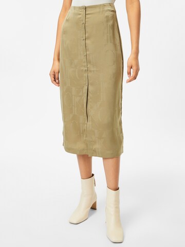 Calvin Klein Jeans Skirt in Beige: front