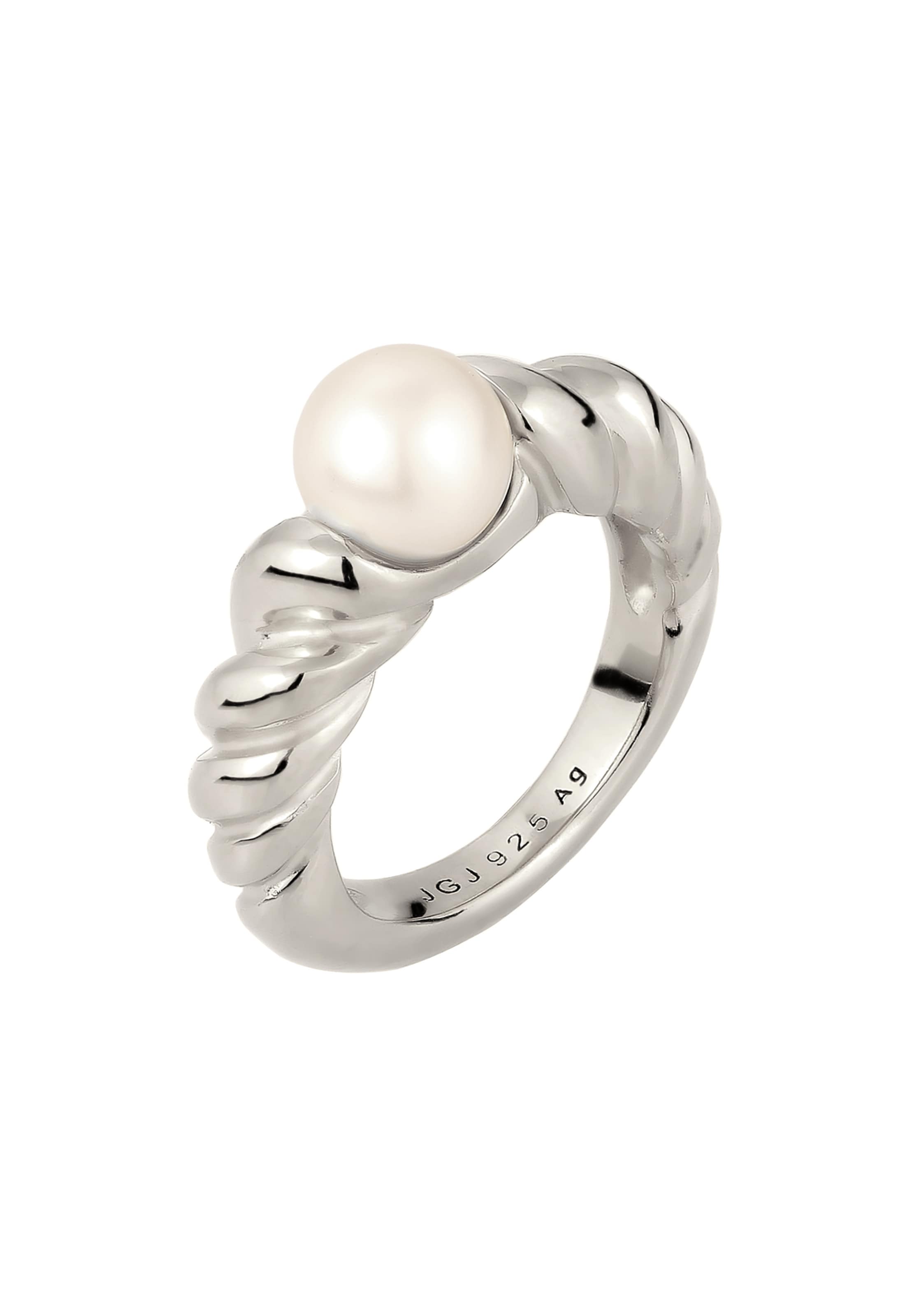 ELLI PREMIUM Ring 'Perle' in Zilver: voorkant