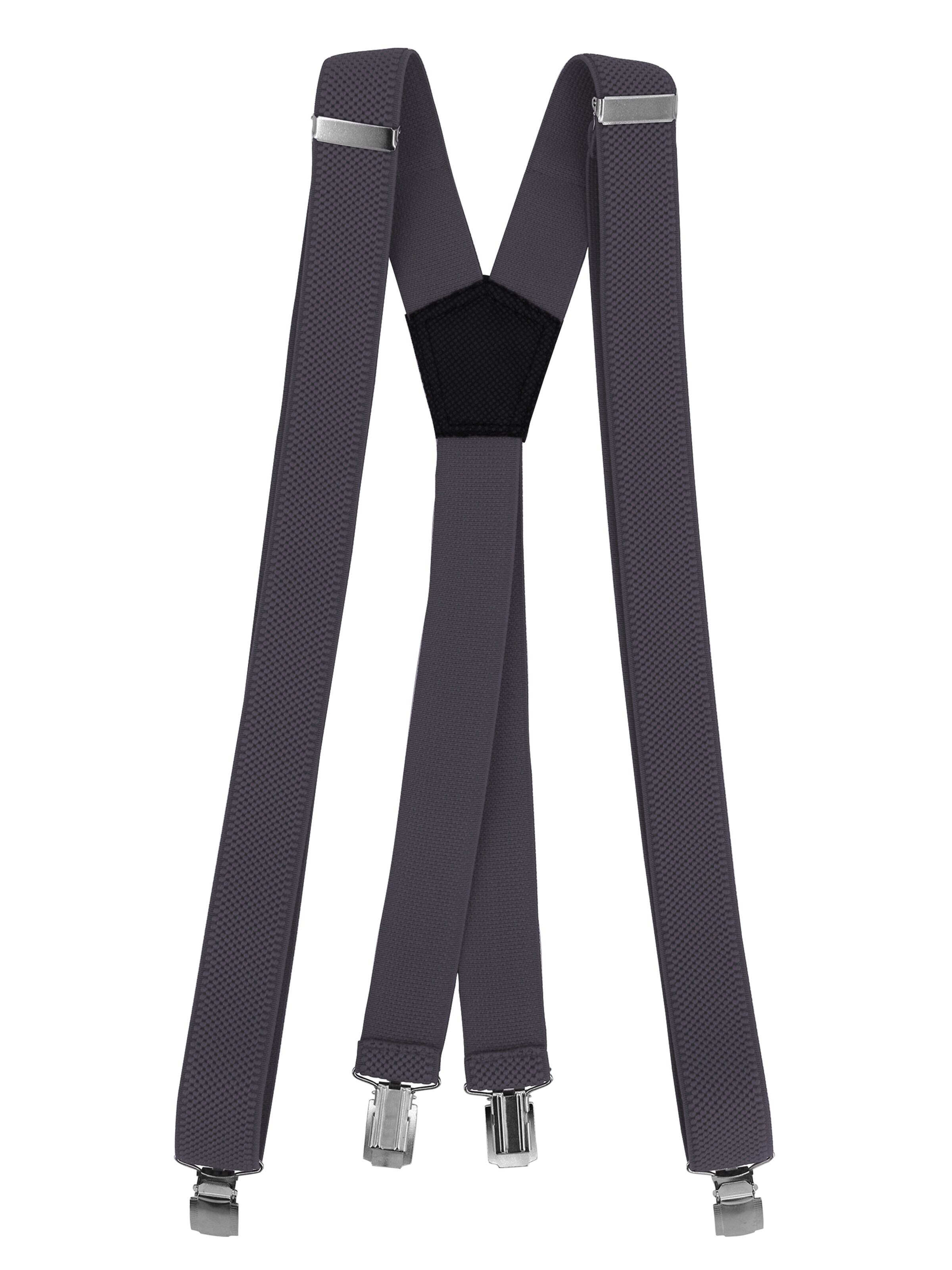 Fabio Farini Suspenders in Grey: front