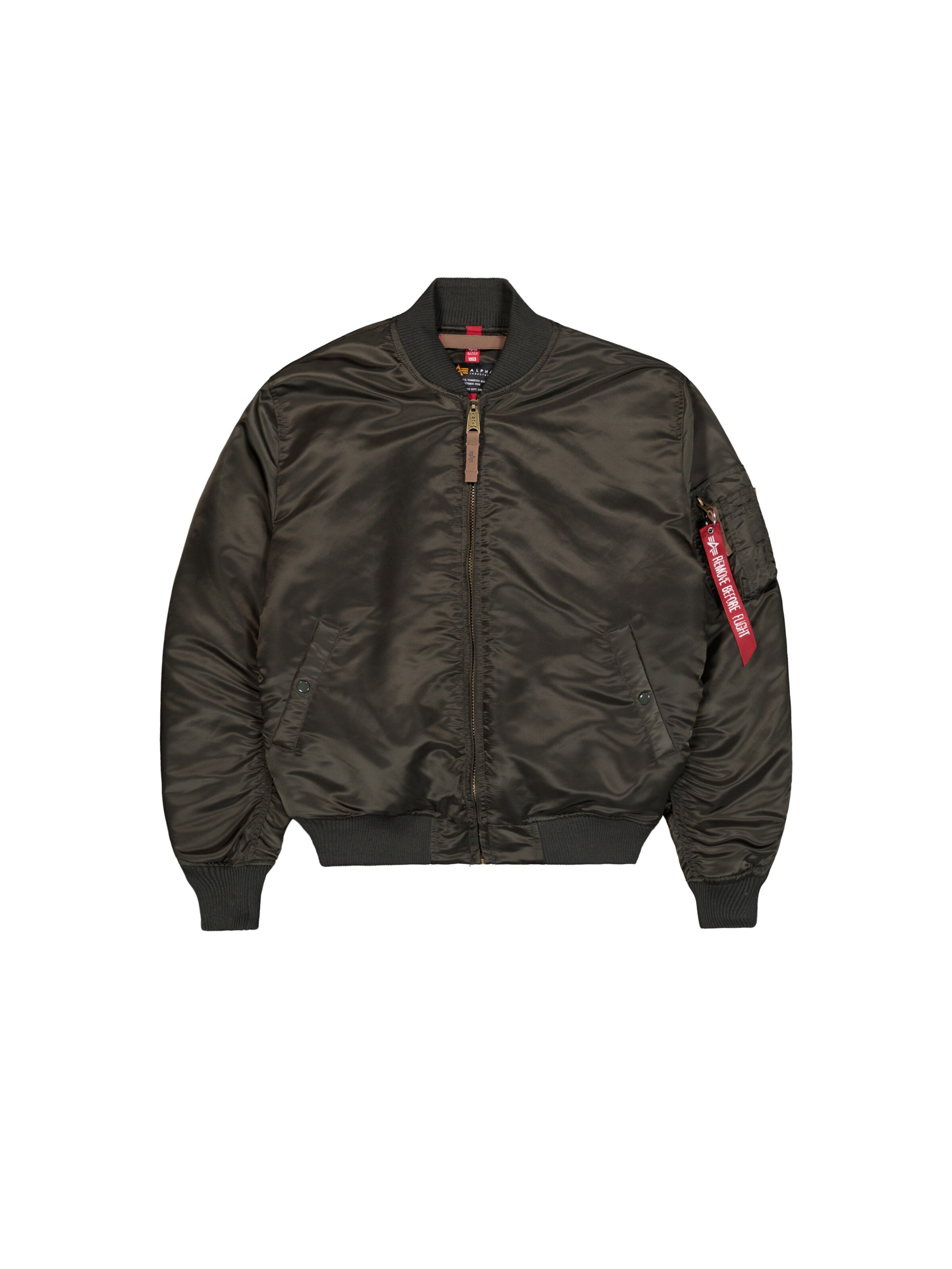 ALPHA INDUSTRIES Tussenjas 'MA-1 VF 59' in Groen: voorkant